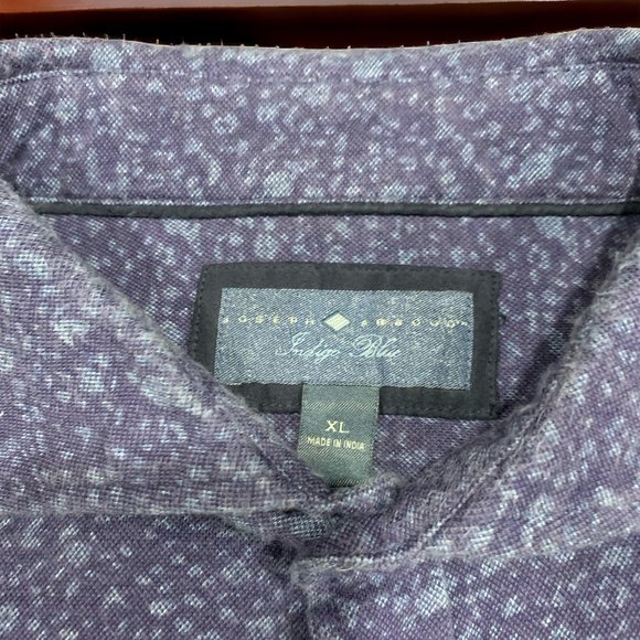 Robert Abboud Indigo Blue Button Down Long Sleeve Shirt - Picture 2 of 2